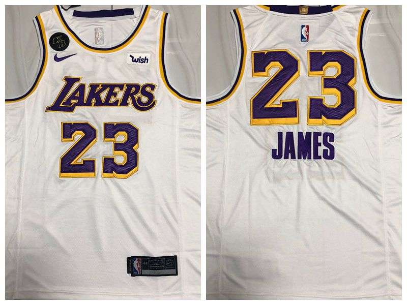 Los Angeles Lakers JAMES #23 White Classics Basketball Jersey (Closely Stitched)