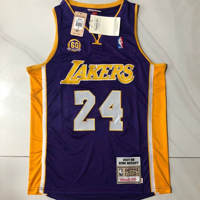 Los Angeles Lakers 2007/08 BRYANT #24 Purple Classics Basketball Jersey 03 (Closely Stitched)