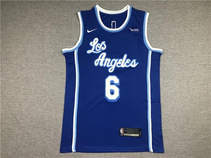 Los Angeles Lakers 20/21 JAMES #6 Blue Basketball Jersey (Stitched)