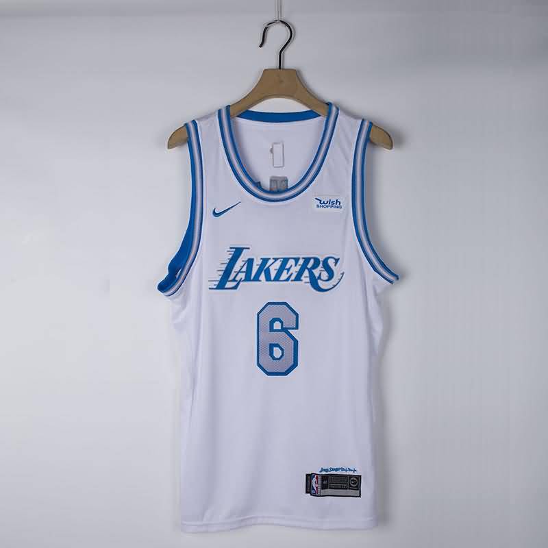 Los Angeles Lakers 20/21 JAMES #6 White City Basketball Jersey (Stitched)