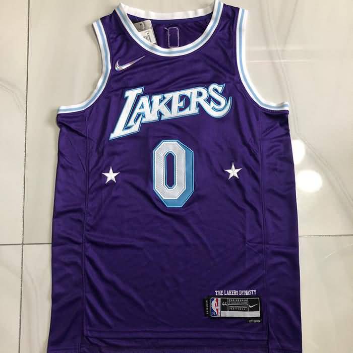 Los Angeles Lakers 21/22 WESTBROOK #0 Purple City Basketball Jersey (Closely Stitched)