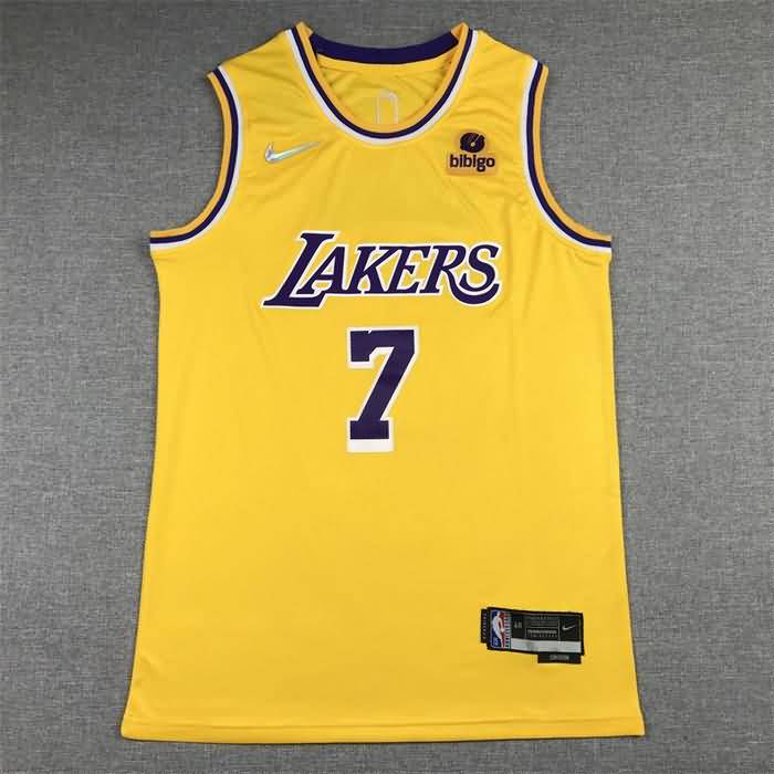 Los Angeles Lakers 21/22 ANTHONY #7 Yellow Basketball Jersey (Stitched)