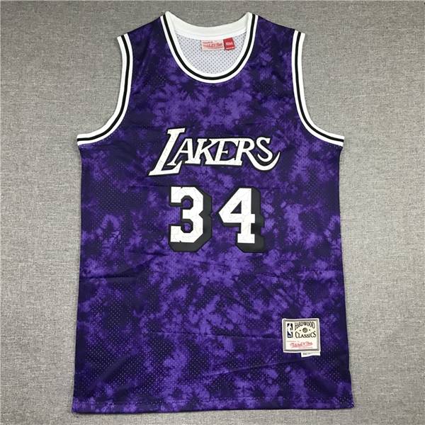 Los Angeles Lakers ONEAL #34 Purple Classics Basketball Jersey 02 (Stitched)