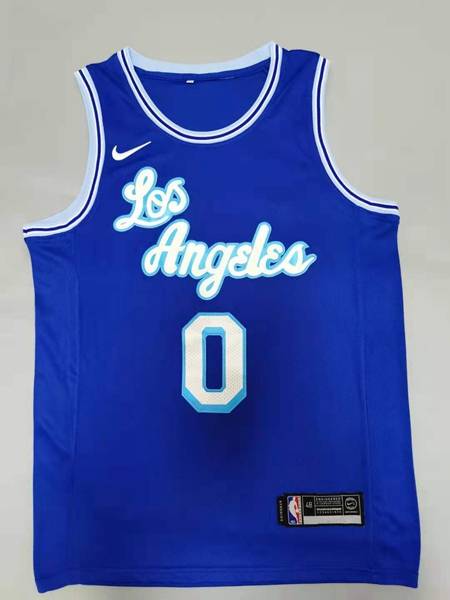 Los Angeles Lakers WESTBROOK #0 Blue Basketball Jersey (Stitched)