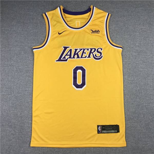Los Angeles Lakers WESTBROOK #0 Yellow Basketball Jersey (Stitched)
