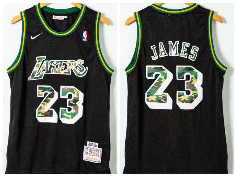 Los Angeles Lakers JAMES #23 Black Classics Basketball Jersey (Stitched) 02