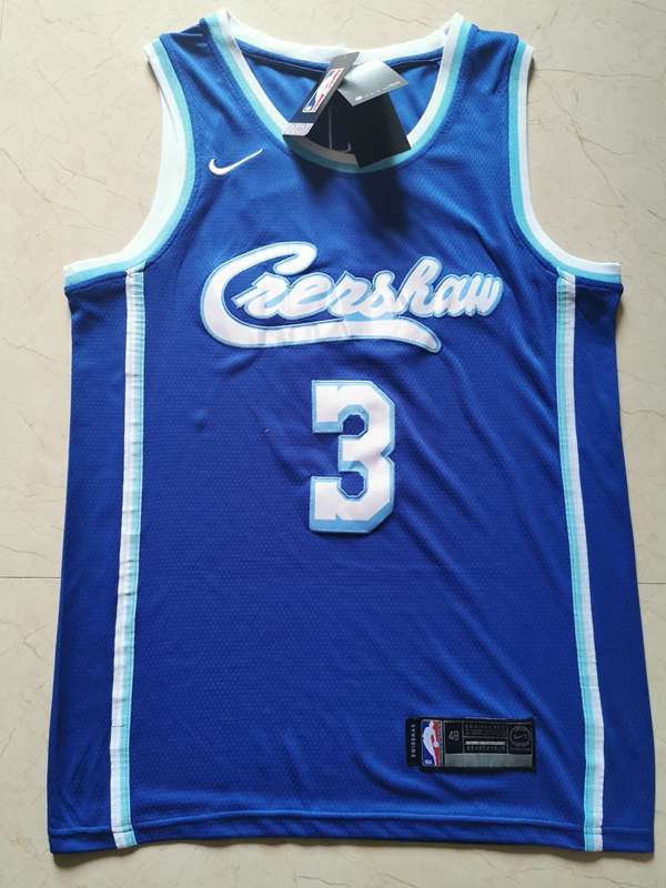 Los Angeles Lakers DAVIS #3 Blue Classics Basketball Jersey (Stitched)