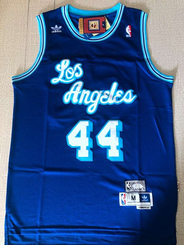 Los Angeles Lakers WEST #44 Blue Classics Basketball Jersey (Stitched)