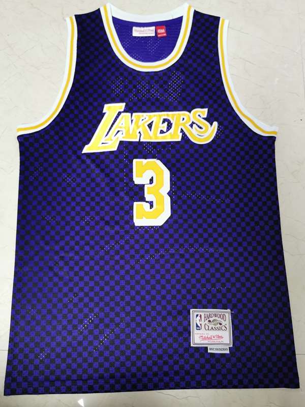 Los Angeles Lakers DAVIS #3 Purples Classics Basketball Jersey (Stitched)