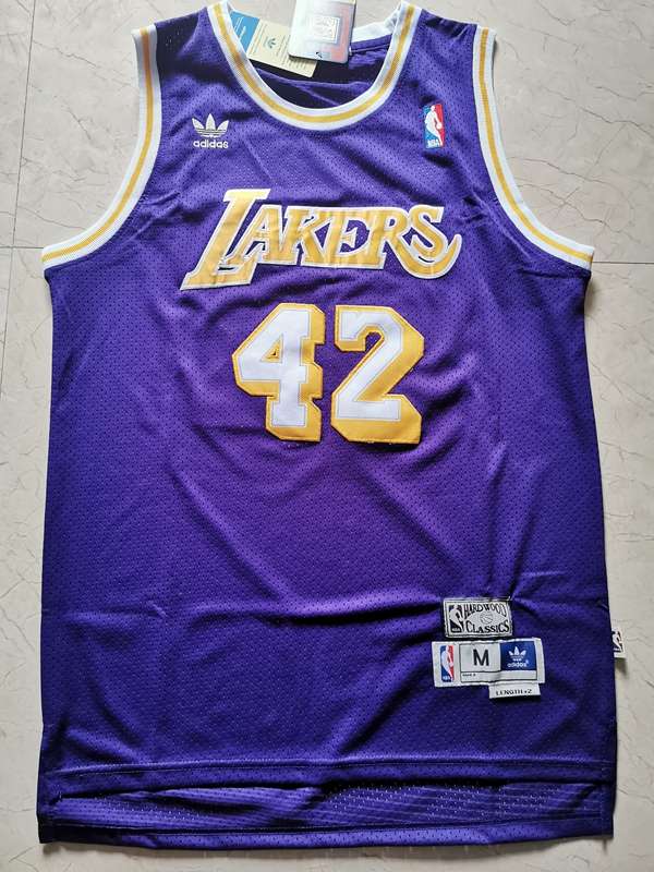 Los Angeles Lakers WORTHY #42 Purples Classics Basketball Jersey (Stitched)