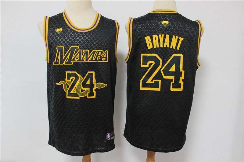 Los Angeles Lakers BRYANT #24 Black Basketball Jersey (Stitched)