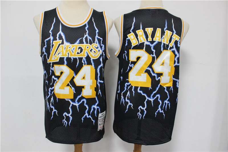 Los Angeles Lakers BRYANT #24 Black Basketball Jersey (Stitched) 02