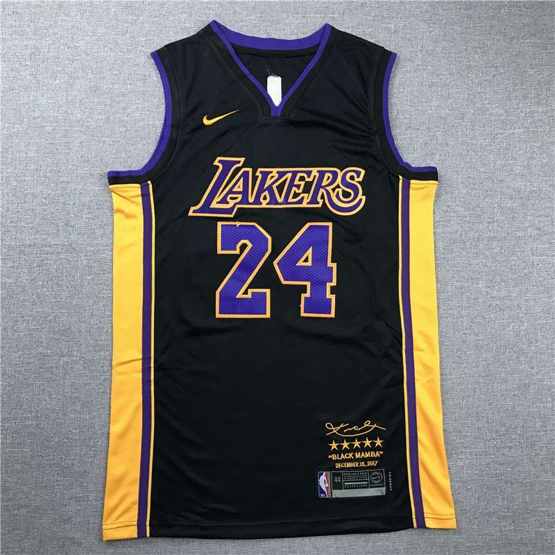 Los Angeles Lakers BRYANT #24 Black Basketball Jersey (Stitched) 03