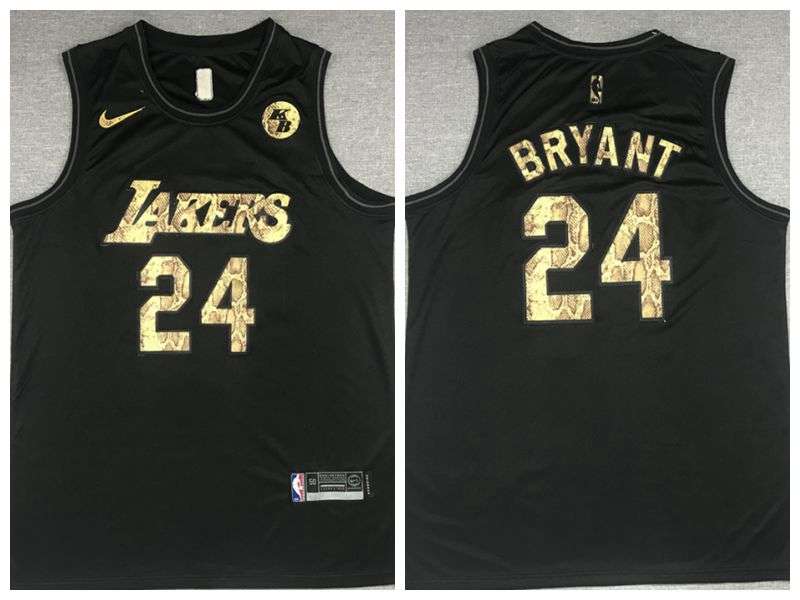 Los Angeles Lakers BRYANT #24 Black Basketball Jersey (Stitched) 04