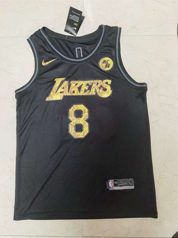Los Angeles Lakers BRYANT #8 #24 Black Basketball Jersey (Stitched)