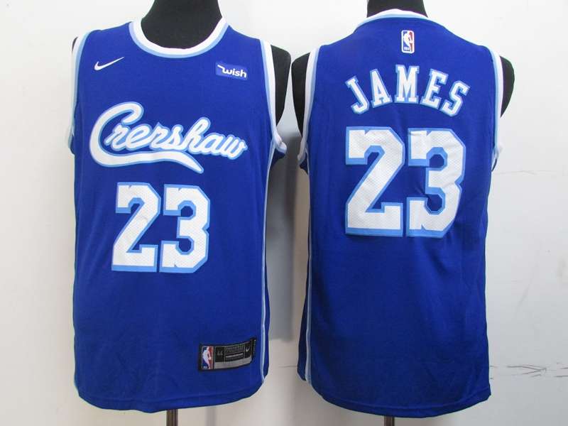 Los Angeles Lakers JAMES #23 Blue Basketball Jersey (Stitched) 03
