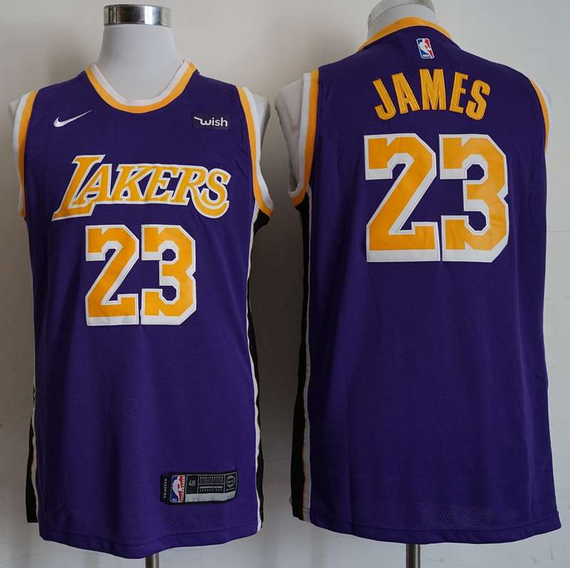 Los Angeles Lakers JAMES #23 Purple Basketball Jersey (Stitched)