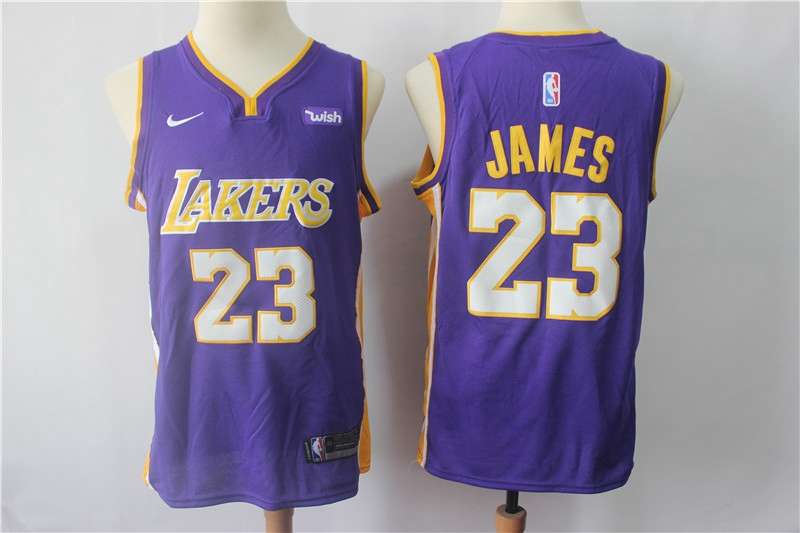 Los Angeles Lakers JAMES #23 Purple Basketball Jersey (Stitched) 03
