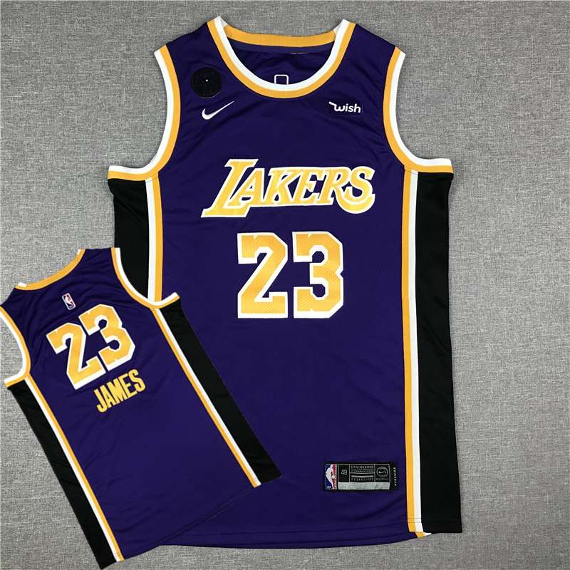 Los Angeles Lakers JAMES #23 Purple Basketball Jersey (Stitched) 04