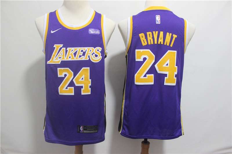 Los Angeles Lakers BRYANT #24 Purples Basketball Jersey (Stitched)