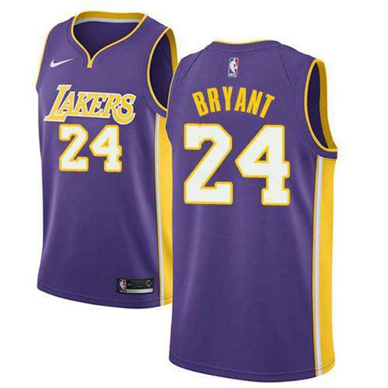 Los Angeles Lakers BRYANT #24 Purples Basketball Jersey (Stitched) 02