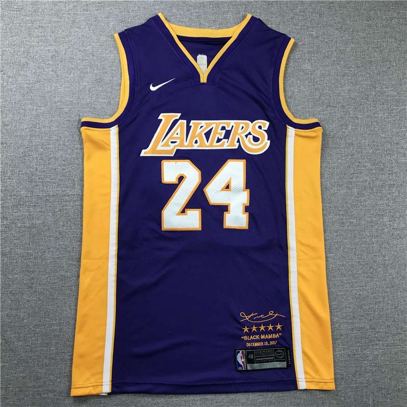 Los Angeles Lakers BRYANT #24 Purples Basketball Jersey (Stitched) 05
