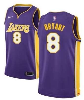 Los Angeles Lakers BRYANT #8 Purple Basketball Jersey (Stitched) 02