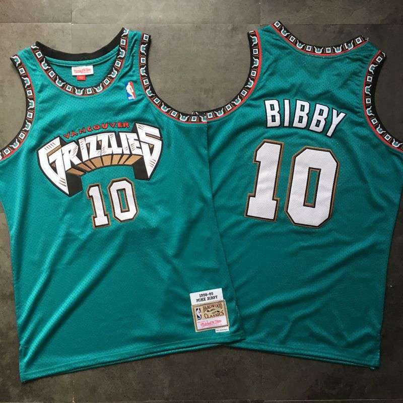 98/99 Memphis Grizzlies BIBBY #10 Green Classics Basketball Jersey (Closely Stitched)