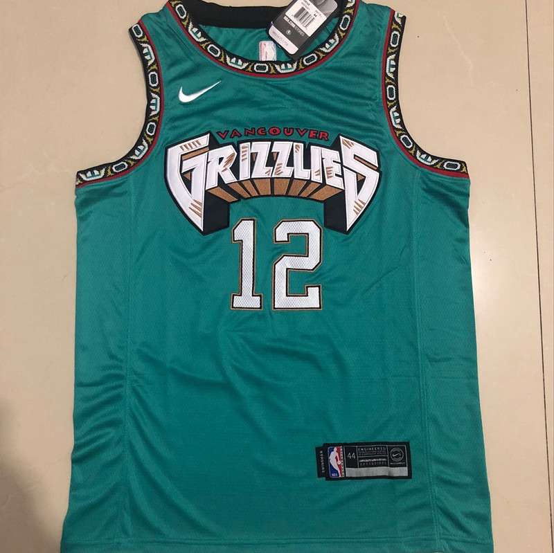 Memphis Grizzlies MORANT #12 Green Basketball Jersey (Closely Stitched)