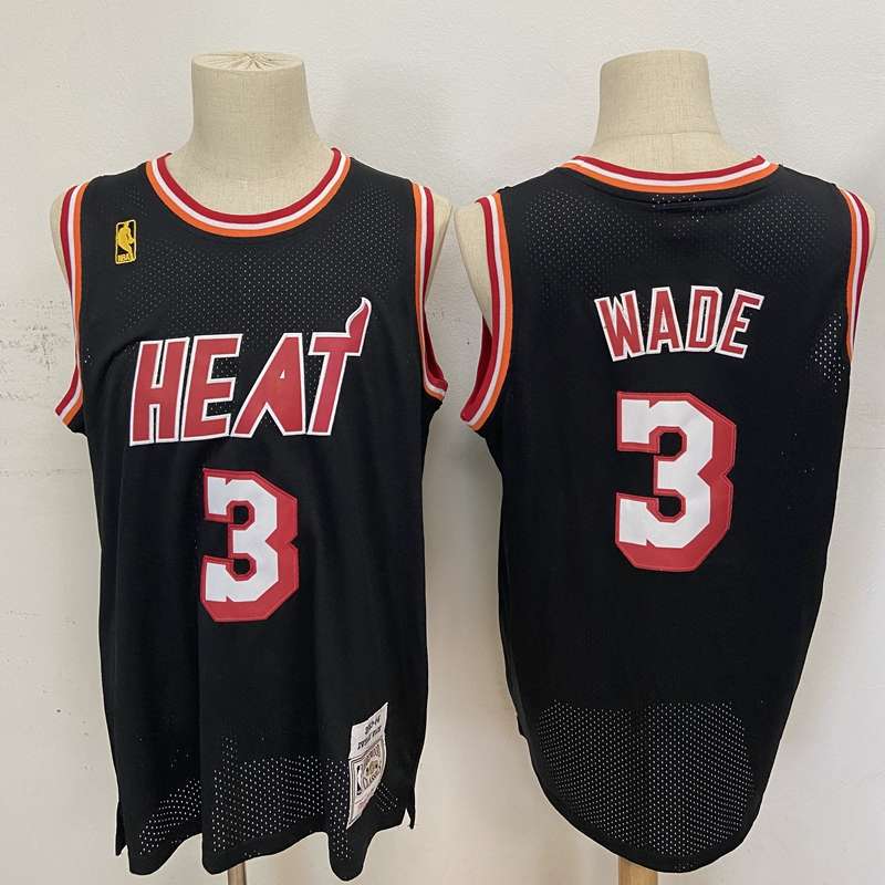 Miami Heat 03/04 WADE #3 Black Classics Basketball Jersey (Stitched)