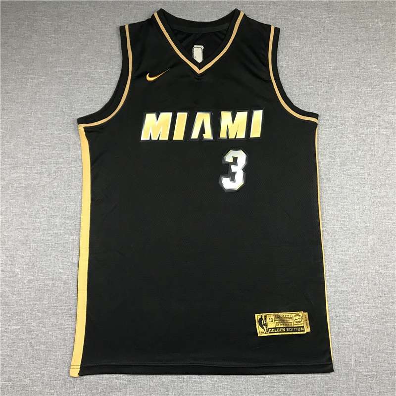 Miami Heat 20/21 WADE #3 Black Basketball Jersey (Stitched)