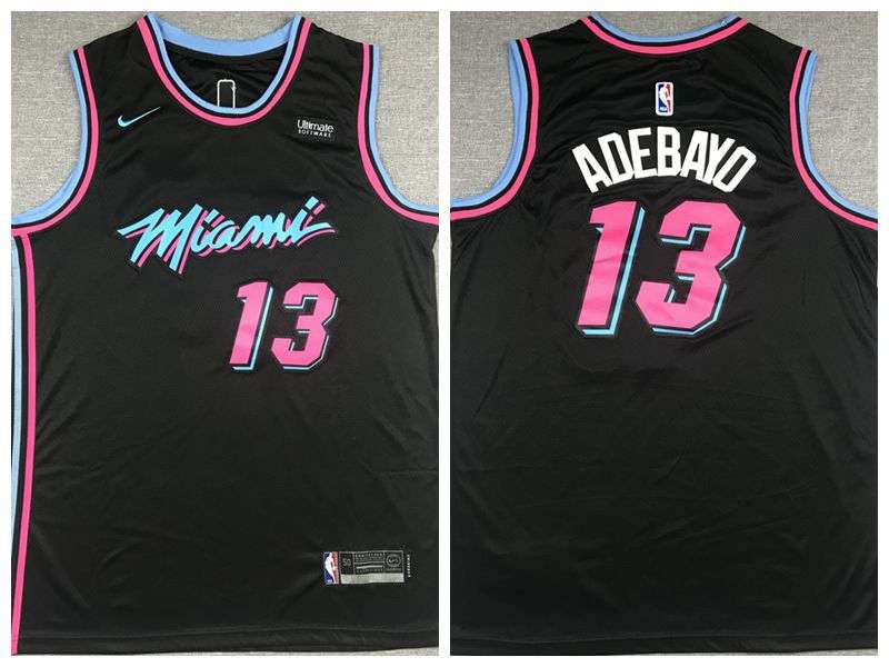 Miami Heat 2020 ADEBAYO #13 Black City Basketball Jersey (Stitched)