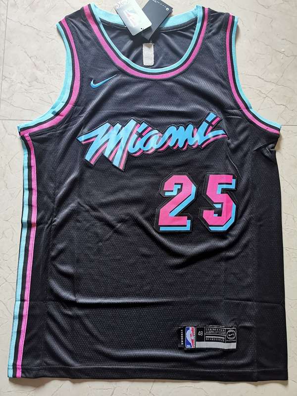 Miami Heat 2020 NUNN #25 Black City Basketball Jersey (Stitched)