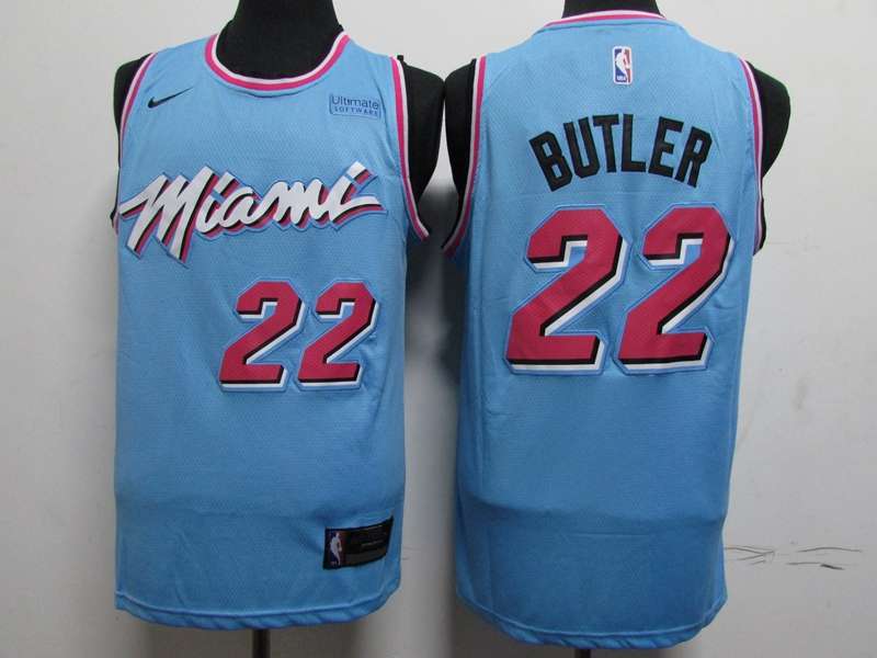 Miami Heat 2020 BUTLER #22 Blue City Basketball Jersey (Stitched)