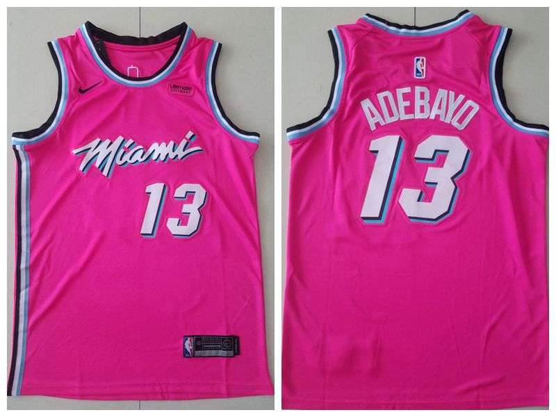 Miami Heat 2020 ADEBAYO #13 Pink City Basketball Jersey (Stitched)