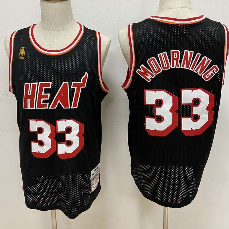 Miami Heat 96/97 MOURNING #33 Black Classics Basketball Jersey (Stitched)