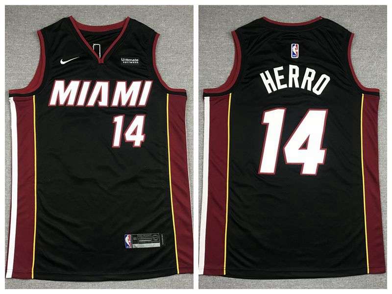 Miami Heat HERRO #14 Black Basketball Jersey (Stitched)