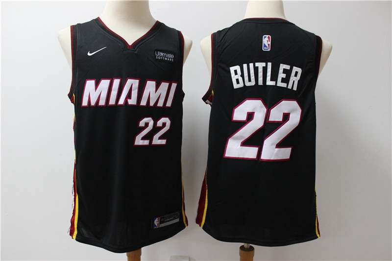 Miami Heat BUTLER #22 Black Basketball Jersey (Stitched)