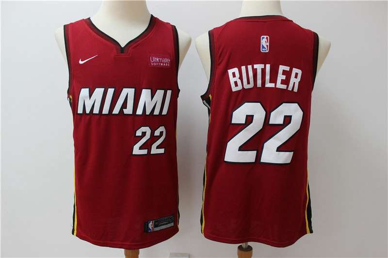 Miami Heat BUTLER #22 Red Basketball Jersey (Stitched)