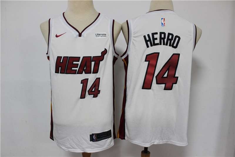Miami Heat HERRO #14 White Basketball Jersey (Stitched)