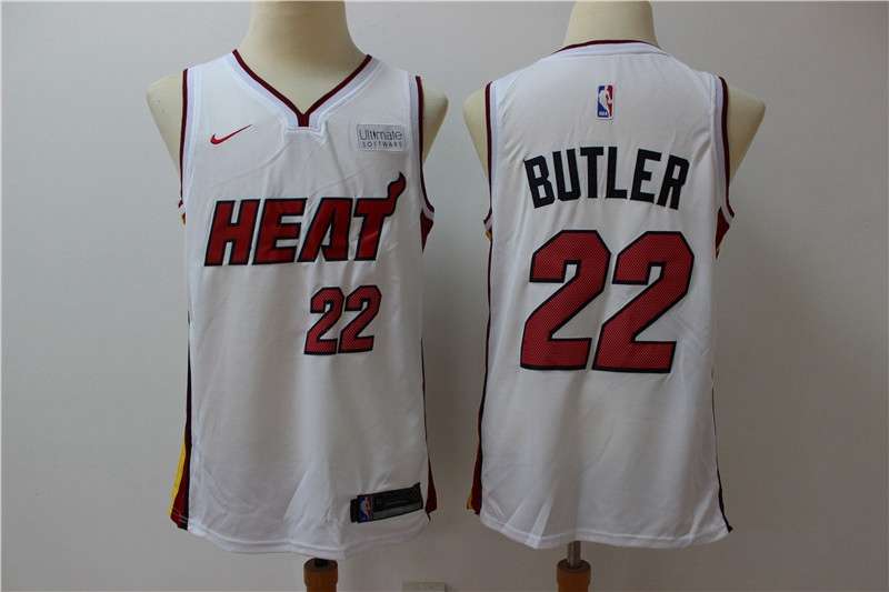 Miami Heat BUTLER #22 White Basketball Jersey (Stitched)