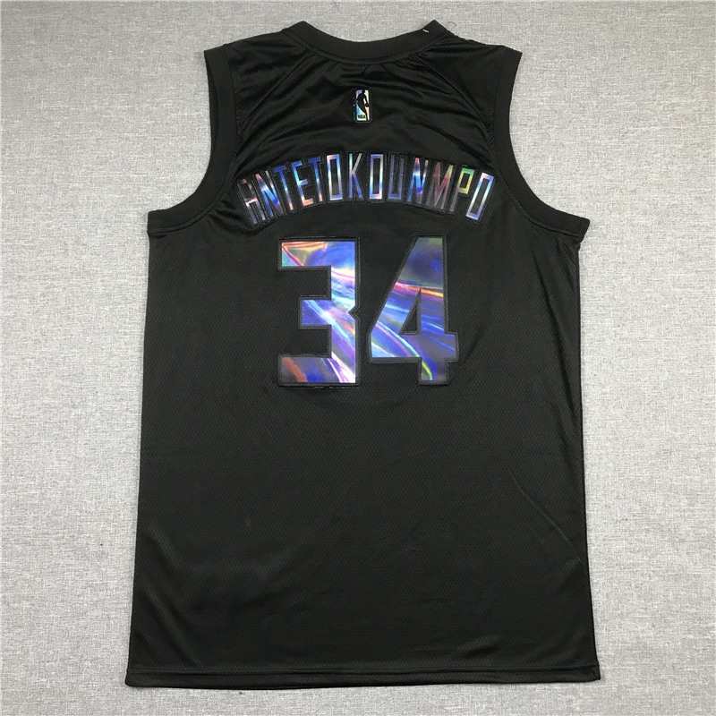 Milwaukee Bucks 20/21 ANTETOKOUNMPO #34 Black Basketball Jersey (Stitched)