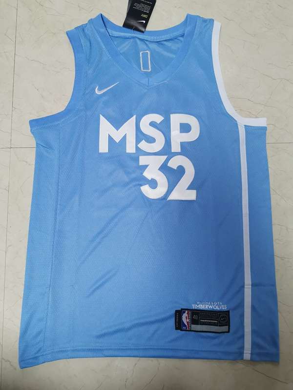 Minnesota Timberwolves 2020 TOWNS #32 Blue City Basketball Jersey (Stitched)