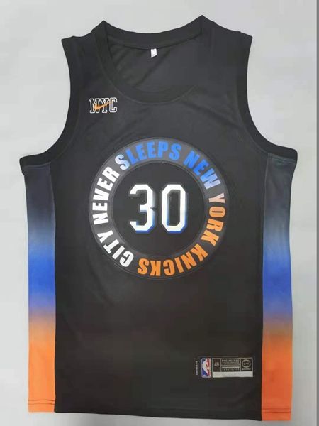 New York Knicks 20/21 RANDLE #30 Black City Basketball Jersey (Stitched)