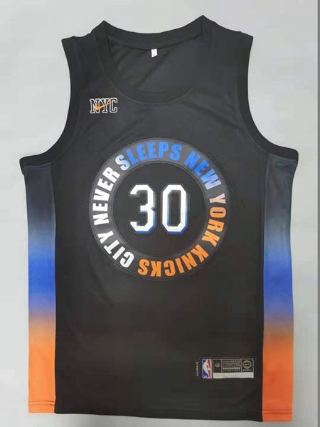New York Knicks 20/21 RANDLE #30 Black City Basketball Jersey (Stitched)