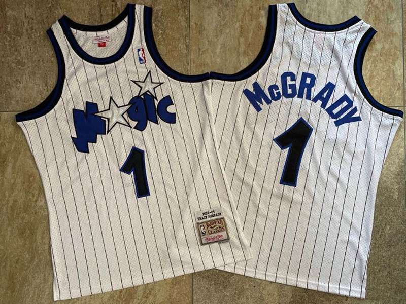 Orlando Magic 03/04 MCGRADY #1 White Classics Basketball Jersey (Closely Stitched)