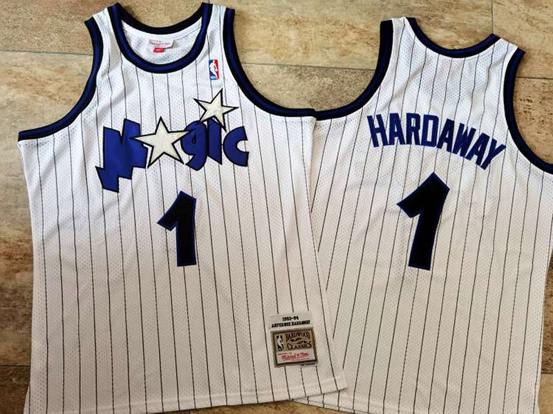 Orlando Magic 93/94 HARDAWAY #1 White Classics Basketball Jersey (Closely Stitched)