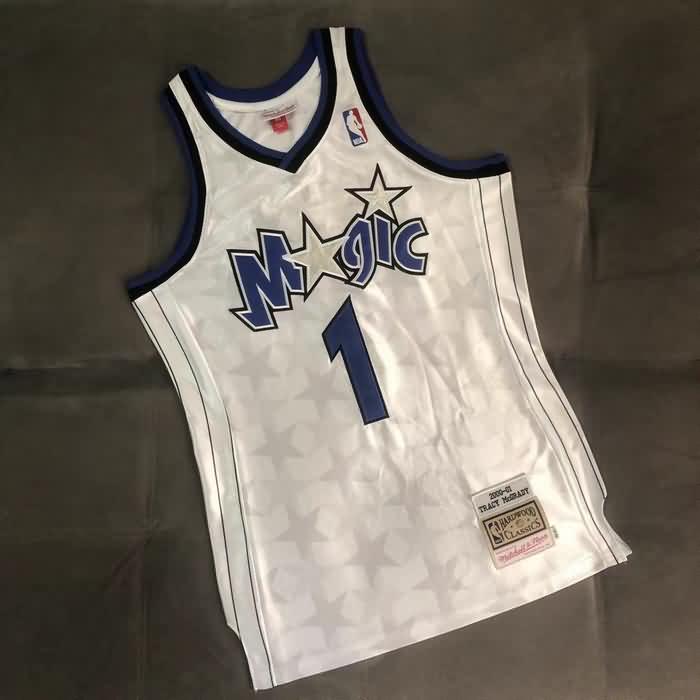 Orlando Magic 2000/01 MCGRADY #1 White Classics Basketball Jersey (Closely Stitched)