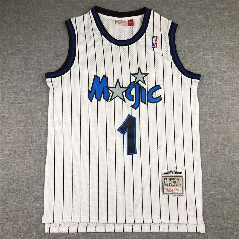 Orlando Magic HARDAWAY #1 White Classics Basketball Jersey (Stitched) 02