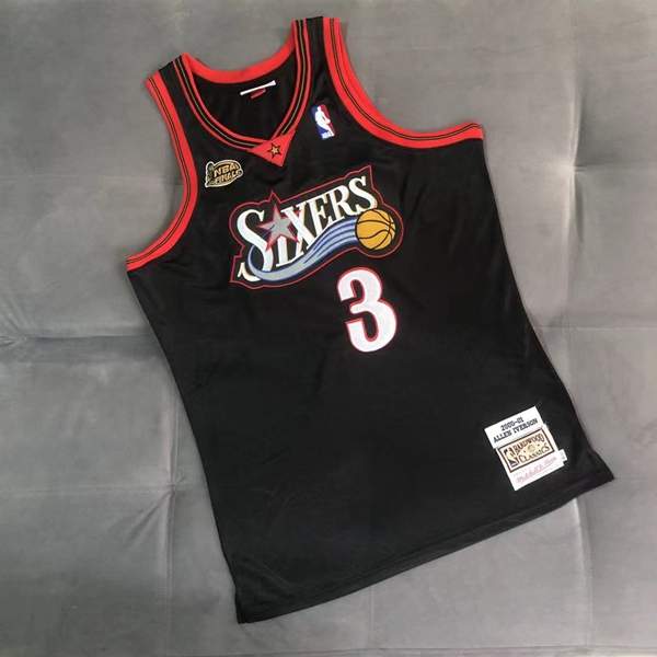 2000/01 Philadelphia 76ers IVERSON #3 Black Final Classics Basketball Jersey (Closely Stitched)